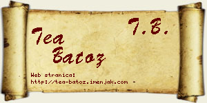 Tea Batoz vizit kartica